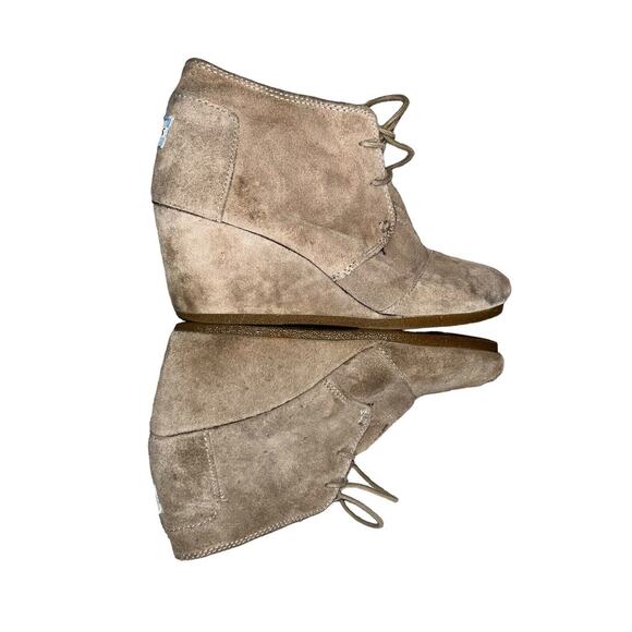 Toms‎ Desert Wedge Booties Women’s Size 7.5 Brown Suede - Picture 8 of 11
